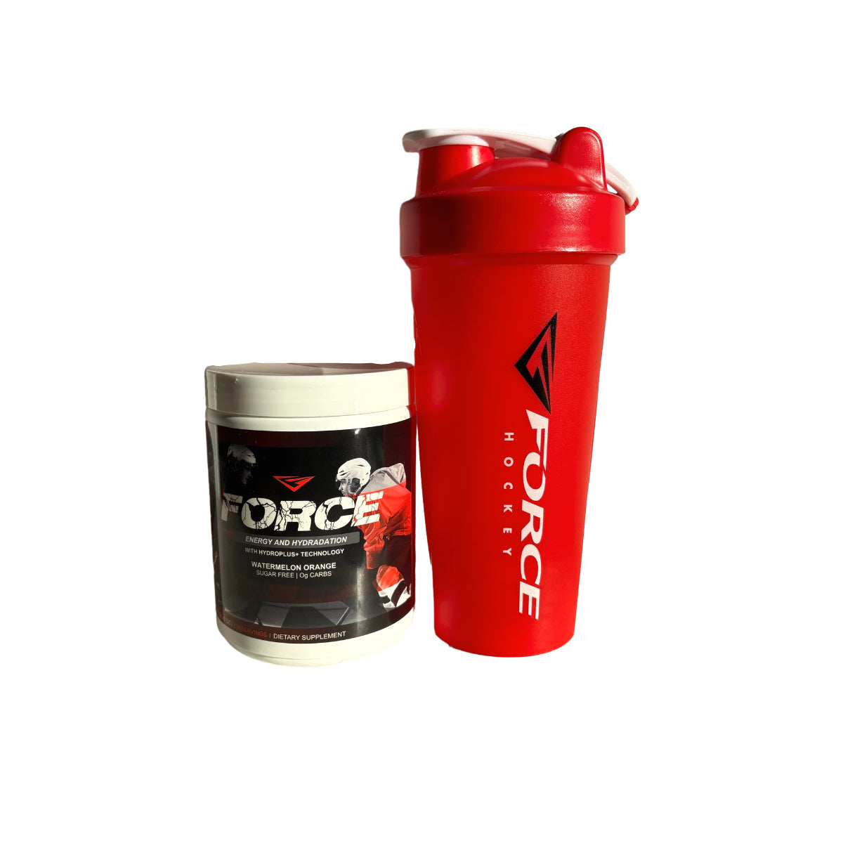 Combo Formula Hydratation Energy Force + Bouteille / Bottle - Gourde Shaker Rouge - Red Shaker Bottle